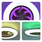 Smart Low Profile Ceiling Fan with LED Light