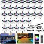 INDARUN RGBW WiFi LED Deck Lights - 30 Pack