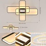 Dimmable Black LED Ceiling Lights with Remote Control