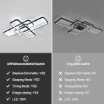 Dimmable Black LED Ceiling Lights with Remote Control