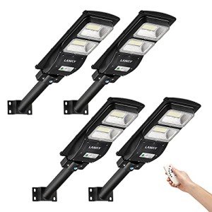 60W Solar Street Light - 4 Pack with Motion Sensor