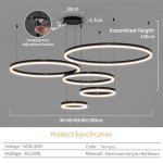 Dimmable LED Pendant Light - 5 Ring Design