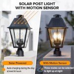 Solar Outdoor Lamp Post Light with Motion Sensor