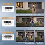 Solar Outdoor Lamp Post Light with Motion Sensor