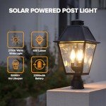 Solar Outdoor Lamp Post Light with Motion Sensor
