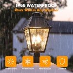 Solar Outdoor Lamp Post Light with Motion Sensor