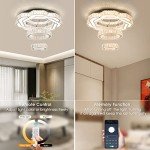 22.5" Modern Dimmable Crystal Ceiling Chandelier