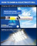 Taoesy 2 Pack Solar Street Lights with Motion Sensor