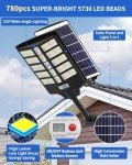 Taoesy 2 Pack Solar Street Lights with Motion Sensor