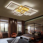 Modern Dimmable Gold LED Ceiling Light 41.3”