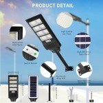 6-Pack Solar LED Outdoor Street Lights with Sensor