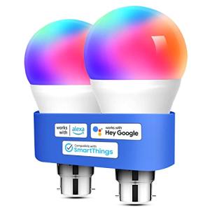Smart WiFi Light Bulbs B22 Bayonet, 2 Pack