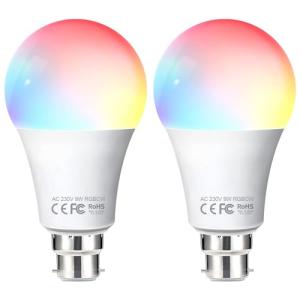 Smart WiFi Dimmable LED Bulbs - 2 Pack