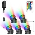 RGB Submersible Pond Lights with Remote Control