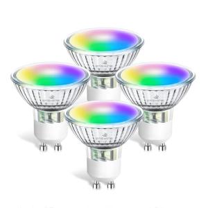Enshine Smart GU10 Bulbs, RGB & Dimmable, 4 Pack