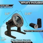 MIK Waterproof Brass Underwater Lights - 2 Pack