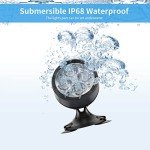 RGB LED Underwater Pond Lights with Spiked Stand