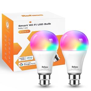 Refoss Smart WiFi LED Bulbs with Alexa – 2 Pack