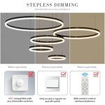 Dimmable LED Pendant Light - 5 Ring Design