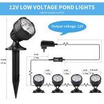 RGB LED Underwater Pond Lights with Spiked Stand
