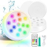 Rechargeable RGB Pool Lights with Remote – 2 Pack