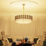 Elegant Round Crystal Chandelier with 10 Bulbs