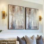 Brass Dimmable Wall Sconces Set of Two