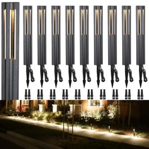LEONLITE LED Outdoor Pathway Lights, Pack of 10
