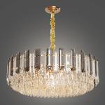 Elegant Round Crystal Chandelier with 10 Bulbs