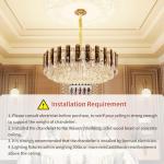 Elegant Round Crystal Chandelier with 10 Bulbs