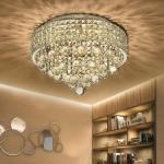 Elegant 6-Light Round Crystal Ceiling Chandelier