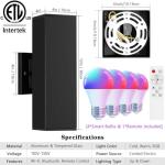KIZON Smart RGB Outdoor Sconce Lights (2 Pack)