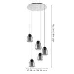 EGLO Alobrase Cluster Pendant Light - 5 Shades
