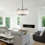 Black Crystal Chandelier with 5 Adjustable Lights