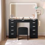 YITAHOME Adjustable LED Vanity Table & Stool Set