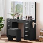 YITAHOME LED Vanity Table with Mirror and Stool