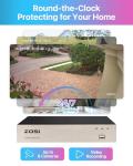 ZOSI 8CH Security Camera System with AI Detection