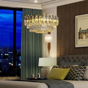 Elegant Round Crystal Chandelier with 10 Bulbs