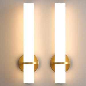 Gold Dimmable Wall Sconces - Set of Two