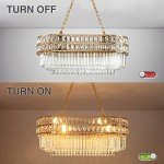 Modern Gold Crystal Chandelier Pendant Light Fixture