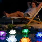 5-Piece Waterproof Lotus Lamp for Outdoor Decor