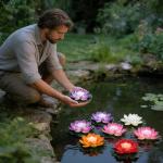 5-Piece Waterproof Lotus Lamp for Outdoor Decor