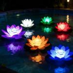 5-Piece Waterproof Lotus Lamp for Outdoor Decor