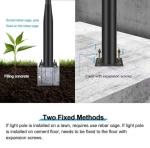 13Ft Adjustable Metal Solar Street Light Pole