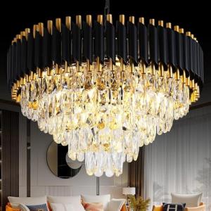 Gold Crystal 5-Tier Modern Chandelier Light Fixture