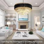 Gold Crystal 5-Tier Modern Chandelier Light Fixture