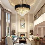 Gold Crystal 5-Tier Modern Chandelier Light Fixture