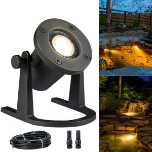 Brass LED Underwater Pond Light by Gardencoin
