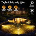 Brass LED Underwater Pond Light by Gardencoin