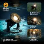 Brass LED Underwater Pond Light by Gardencoin